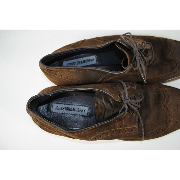 Johnston & Murphy Men's Brown Suede Oxford Wingtips Size 13 M 20-0966 - Picture 4 of 7